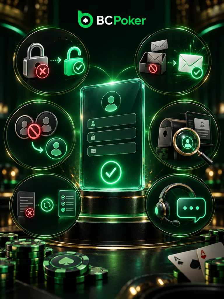 BCPoker Common Registration Problems